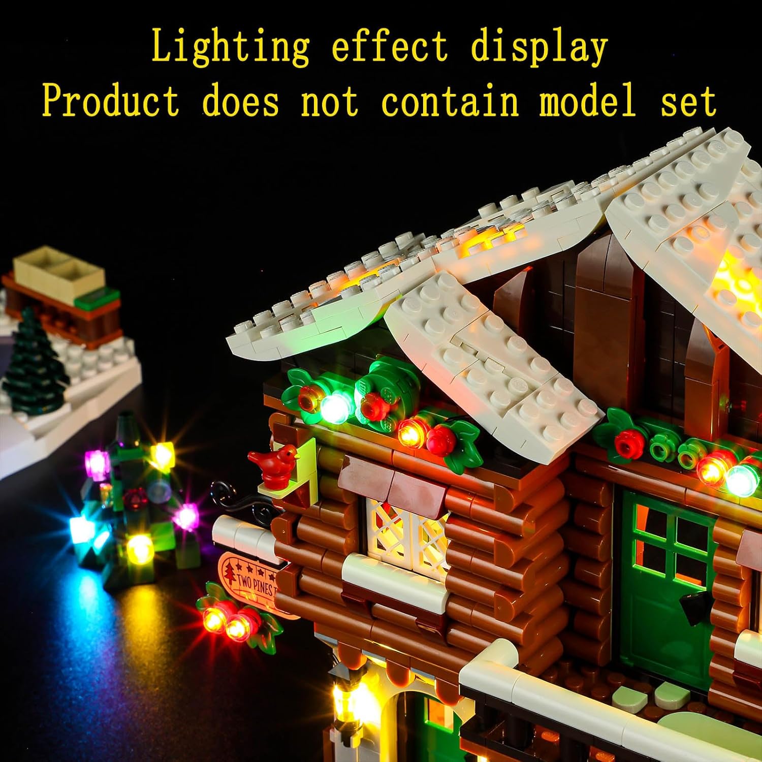 GEAMENT LED Light Kit Compatible with Lego Alpine Lodge - Lighting Set for Icons 10325 (Model Set Not Included)