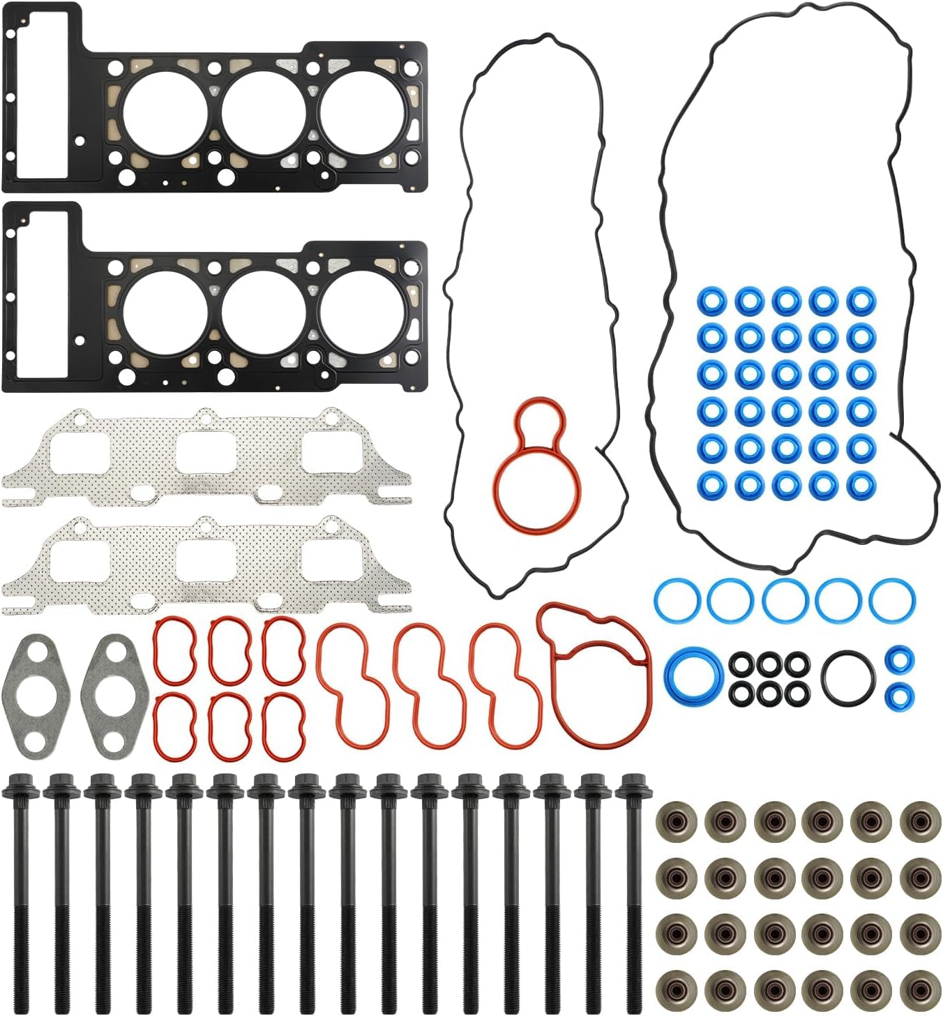 Head Gasket Set, Cylinder Head Gasket Kit Compatible with 01-10 Sebring, 06-10 Charger 2.7L, 2008-2010 Avenger 2.7L, 2005-2008 Magnum, 2001-2004 Intrepid/Concorde Gasket OEM HS9514PT-1, ES72897