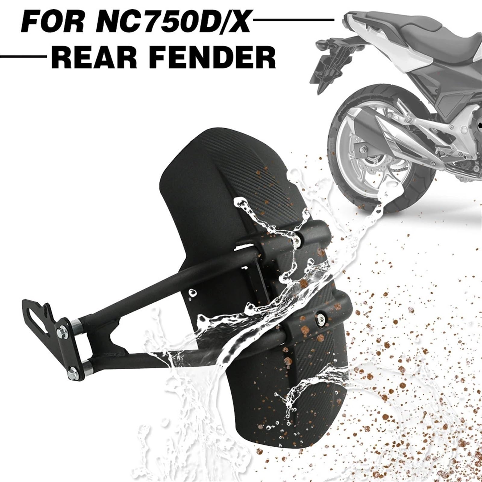 Adatto per Honda NC750 X/D per Kawasaki Parafango paraspruzzi Protezione ruota Hugger posteriore protezione forcella