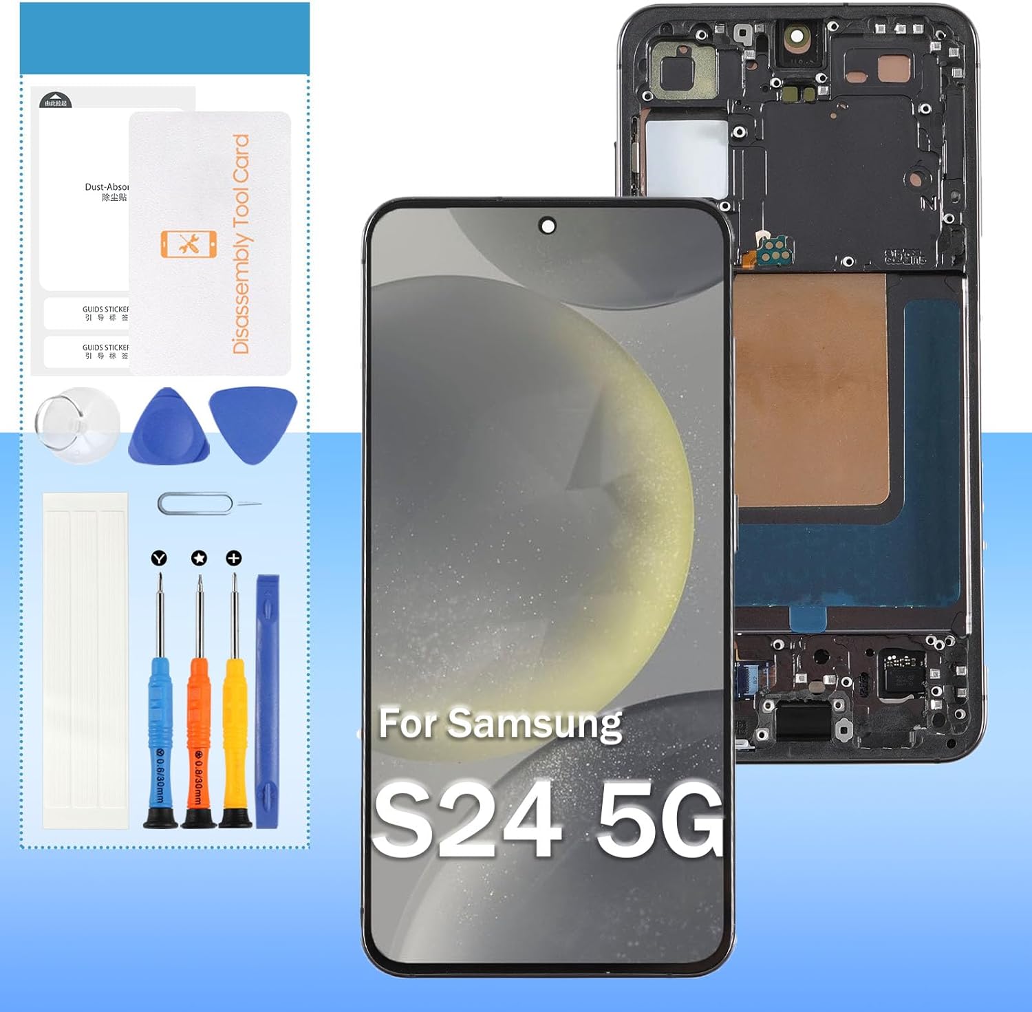 [US Version] OEM Screen Replacement for Samsung Galaxy S24 5G SM-S921B SM-S921U SM-S921W 6.2" LCD Display Touch Digitizer Glass Assembly - Original - Tools