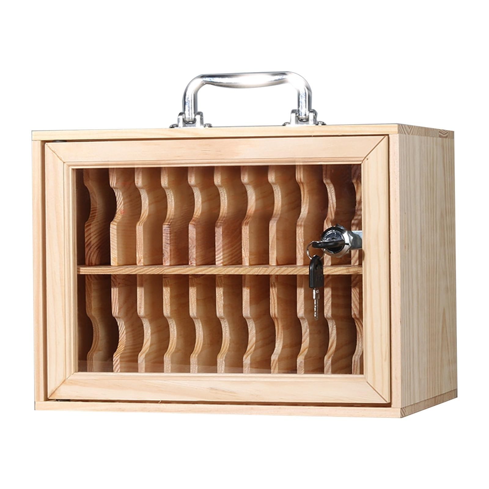 Casier mural en bois pour téléphone portable de classe et boîte de rangement