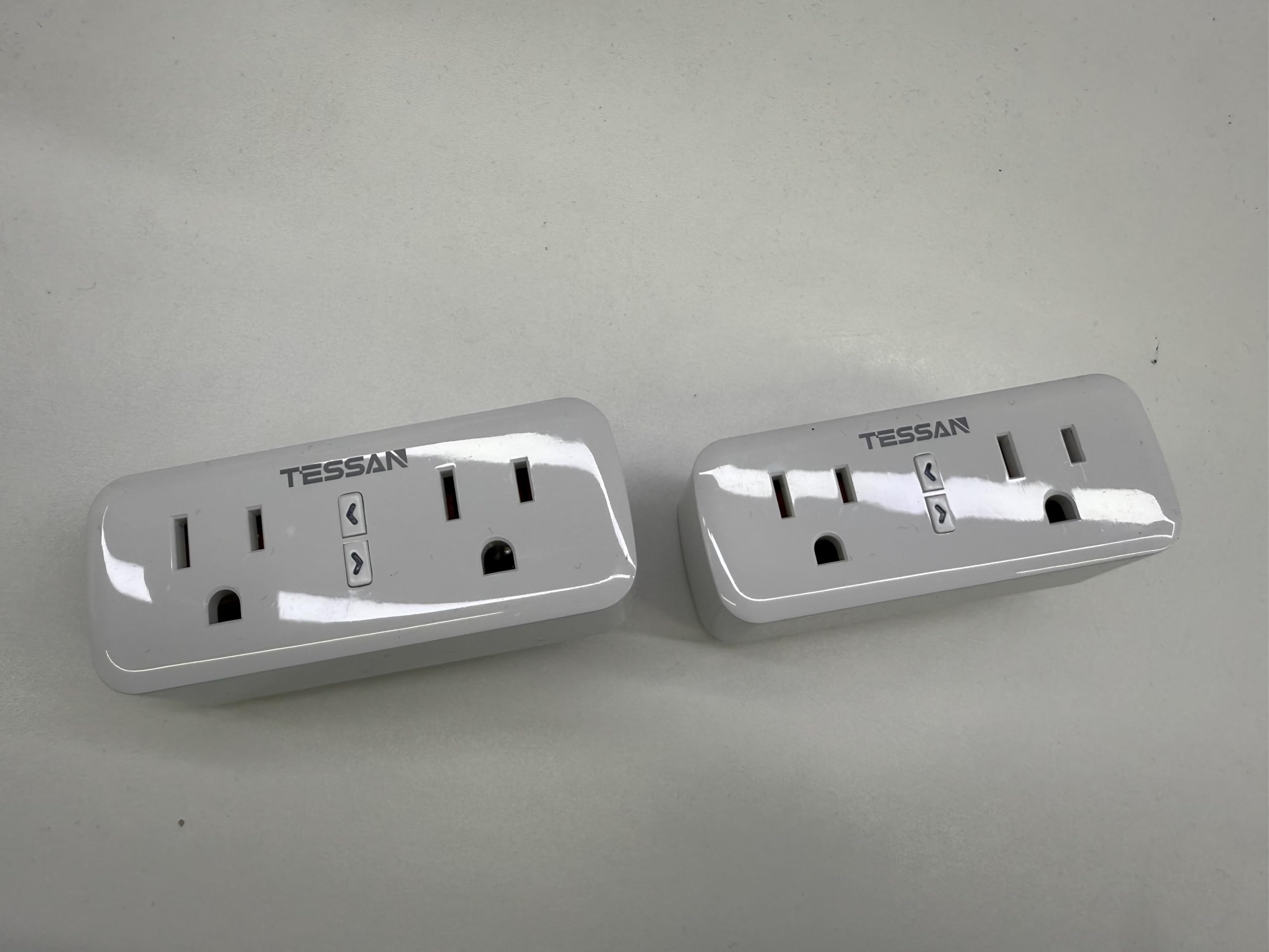 TESSAN Smart Plug, Dual Smart Outlet Plug 15A WiFi Plugs, Compatible with Alexa and Google Home, Only 2.4 GHz Wi-Fi, 2 Pack