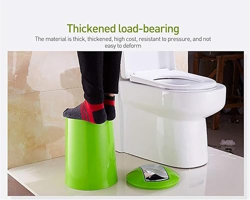 Miniatura 4 de DHAEY Los cubos de basura de cocina son de alta flexibilidad, cubo de basura grueso con tapa superior para reciclaje para baño, cocina (color rojo