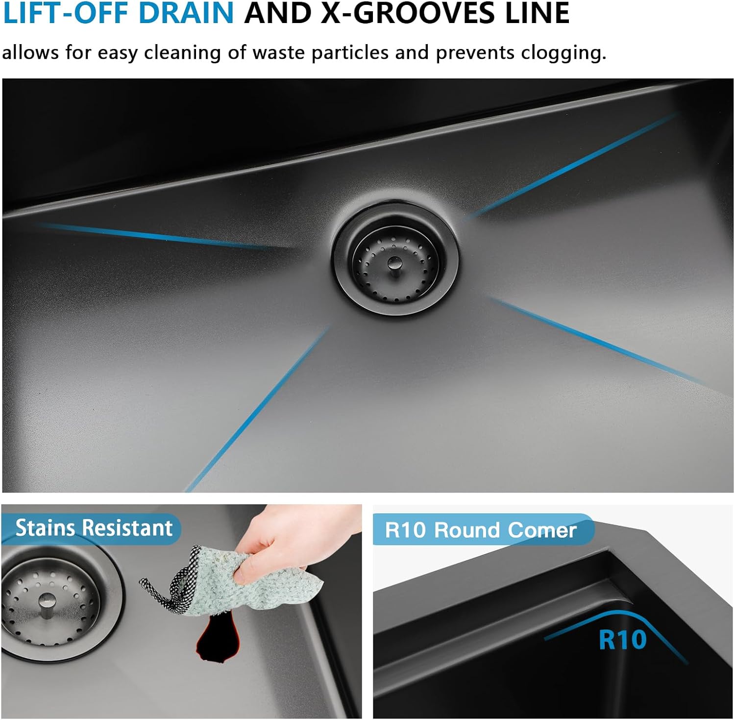 36 Undermount Kitchen Sink Black - Donsdey 36"×19" Undermount Sink Ledge Workstation Gunmetal Black NANO-PVD 16 Gauge Stainless Steel Under Counter Single Bowl Basin