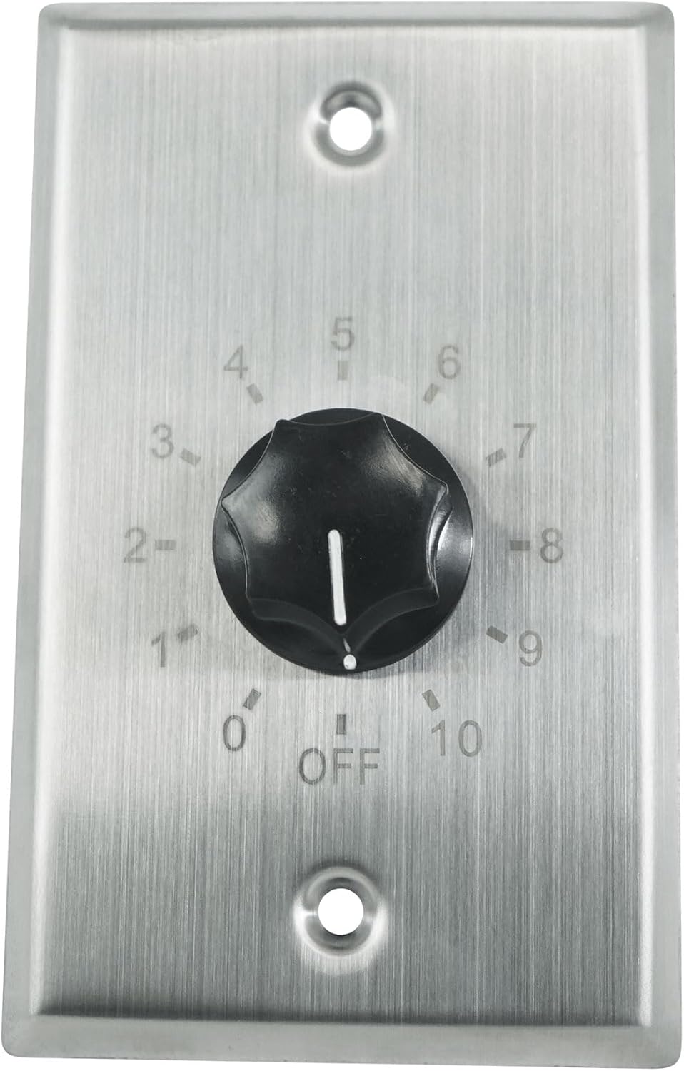 Rockville VOL70200 SS 200W 70V Wall Volume Control Zone Controller, Stainless Steel, Single-Gang, Euro-Block Connectors, Perfect for Commercial Audio Systems
