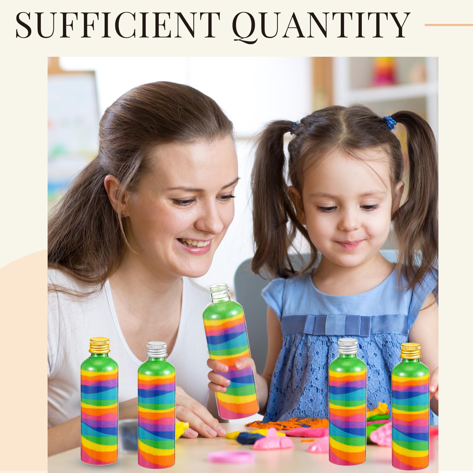 サンドアートのアイテム Amazon.co.jp: Tanlade 100個 サンドアートボトル キャップ付き 4