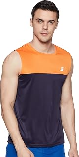 Amazon Brand - Symactive Men's Color Block Regular Fit Sleeveless Sports T-Shirt