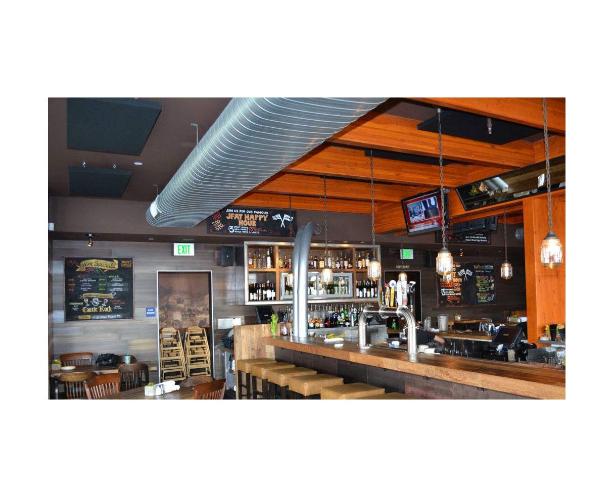 Primacoustic 1.5 inch Nimbus 2 x 4 foot Acoustic Ceiling Cloud Panel - Black (2-pack) - Image 2