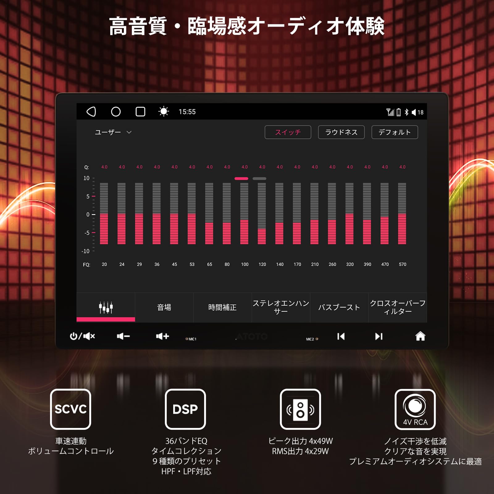 Amazon.co.jp: ATOTOMOVE S8 Ultra 10.1インチ 1DIN ＆ 2DIN Android