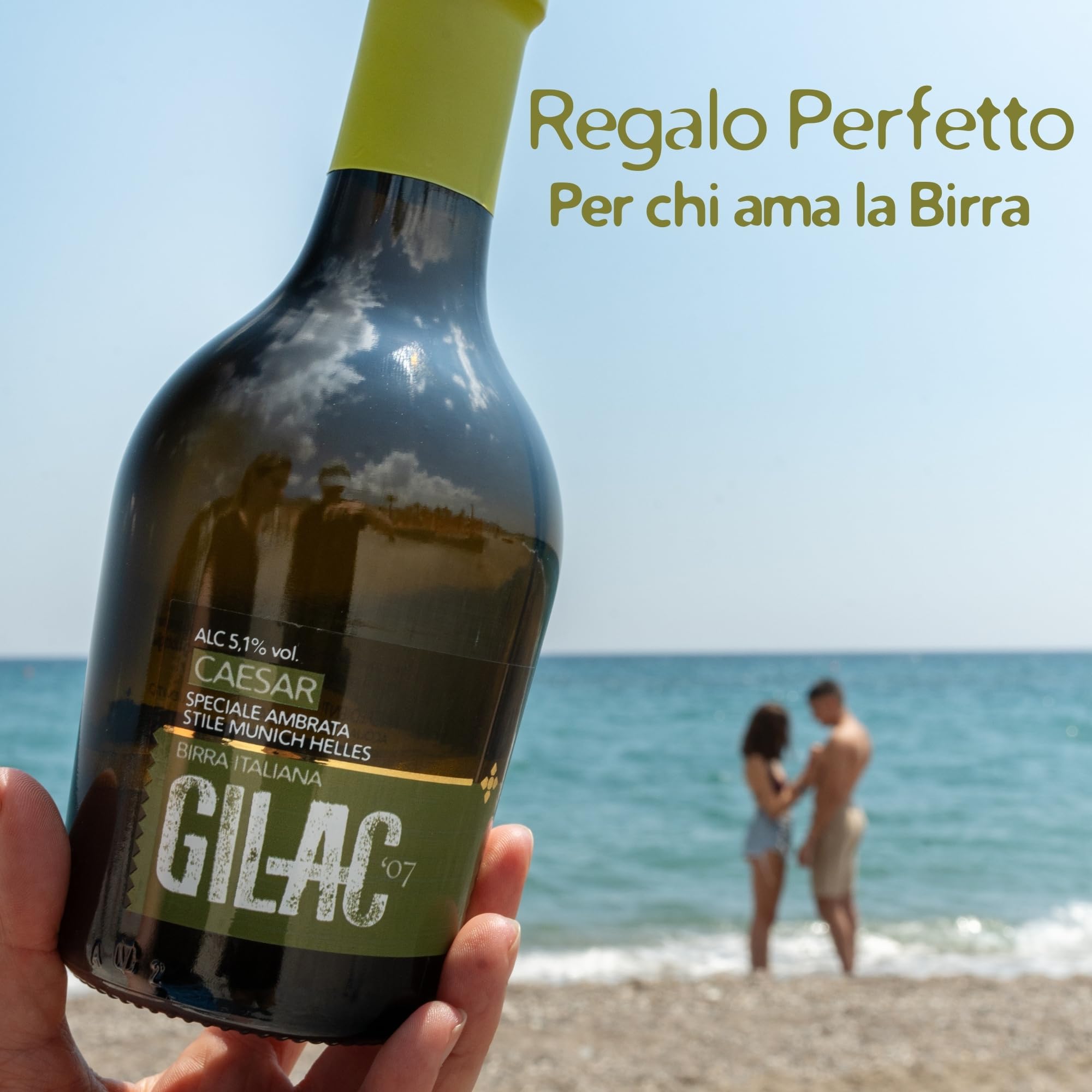GILAC CAESAR MÜNICH HELLES Birra artigianale Ambrata 15 Bottiglie da 33 cl, Birra Speciale Italiana Non Filtrata e Non Pastorizzata, Birre artigianali confezioni regalo Gradazione Alcolica 5.1% Vol