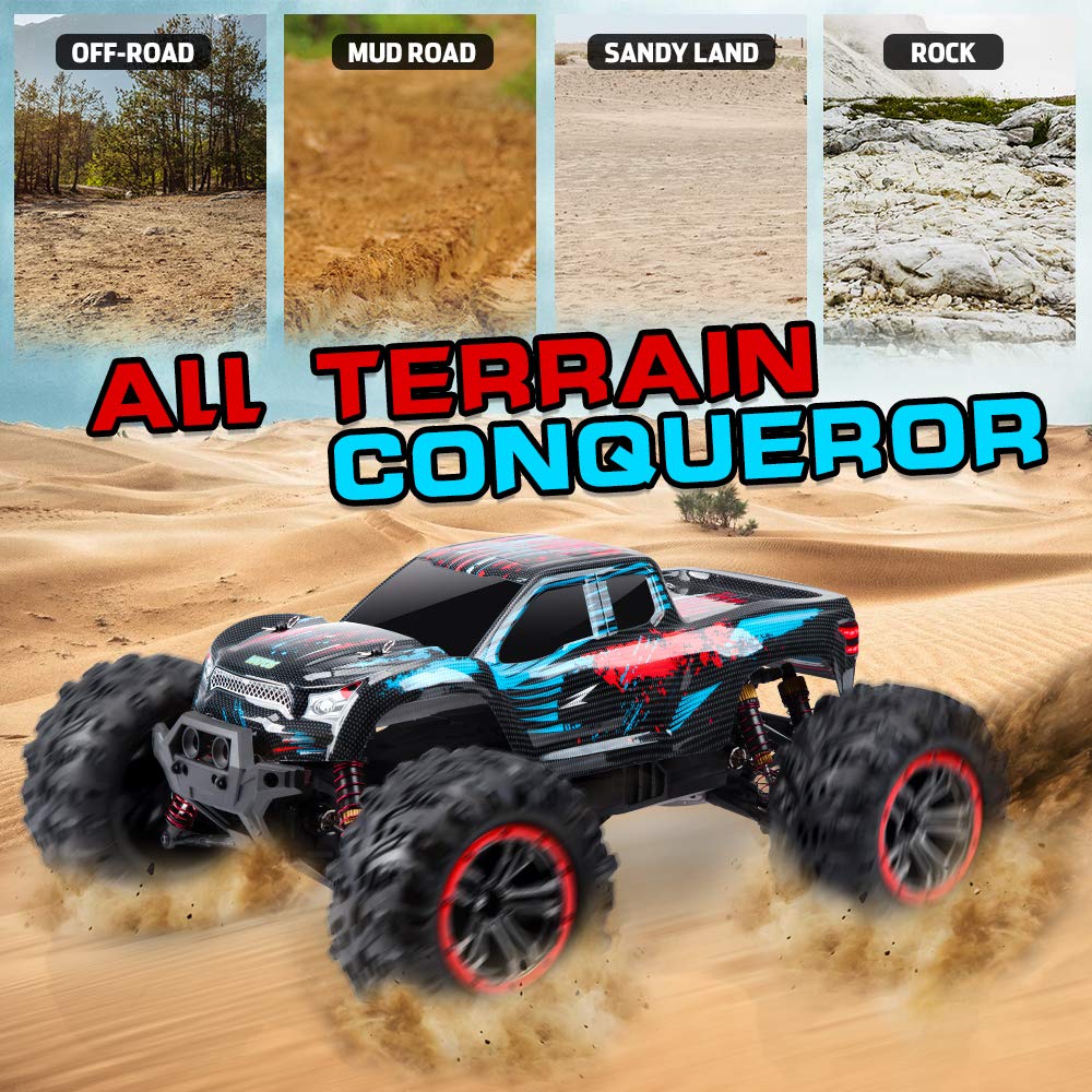 VATOS Voiture Télécommandée RC 1:10 46km/h 4WD 2,4GHz - Monster Truck Rock Racing Crawler Tout-Terrain Haute Vitesse - Buggy Wüste Hobby Cadeau Avec LED VATOS Voiture Télécommandée RC 1:10 46km/h 4WD 2,4GHz - Monster Truck Rock Racing Crawler Tout-Terrain Haute Vitesse - Buggy Wüste Hobby Cadeau Avec LED
