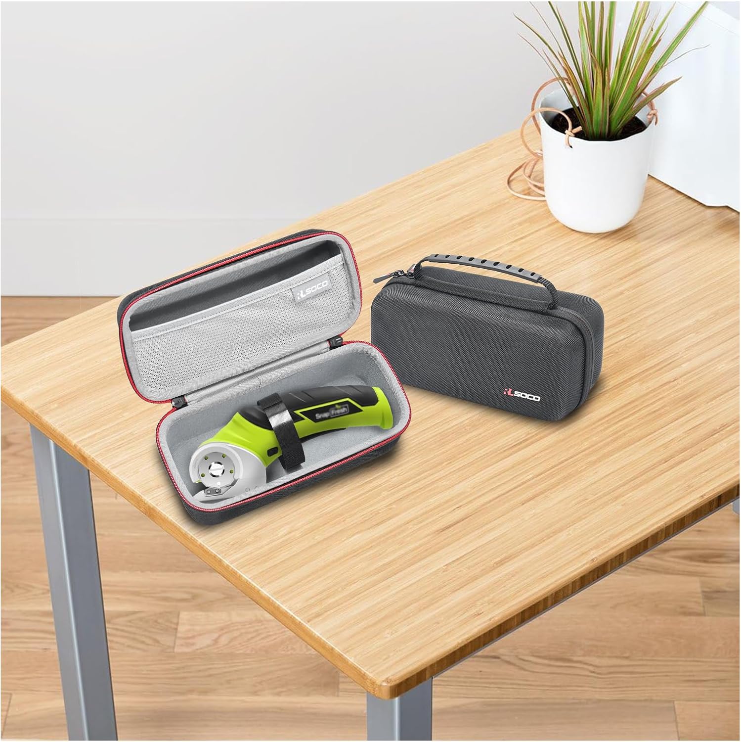 RLSOCO Hard Case for SnapFresh Cordless Electric Scissors, 4V Electric Mini Box Cutter, Carpet & Cardboard Cutter Tool | Compact Design with YKK Zipper & Scratch Protection (Case Only)