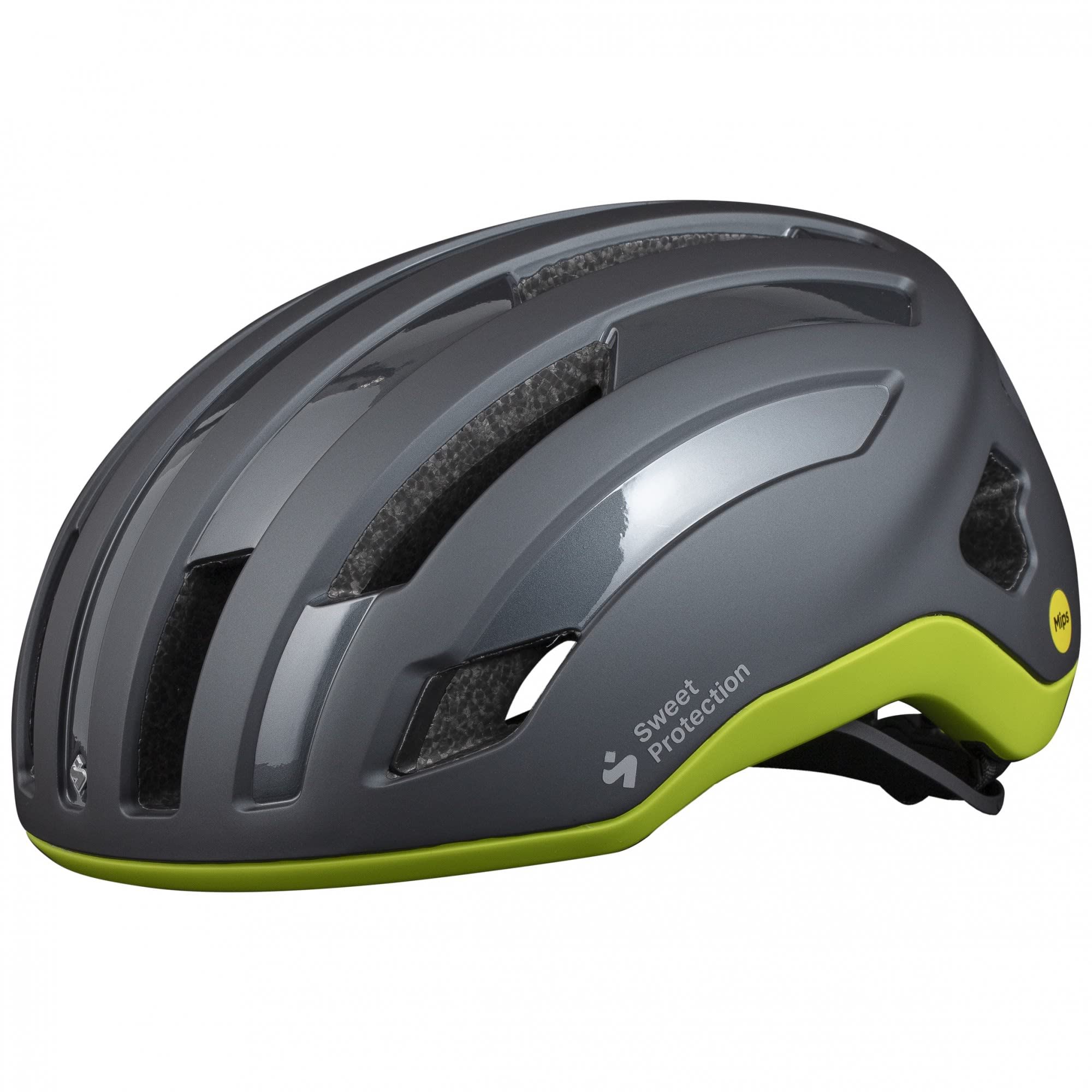 Sweet Protection Outrider MIPS Helmet Grau - Leichter komfortabler MIPS Rennradhelm, Größe S