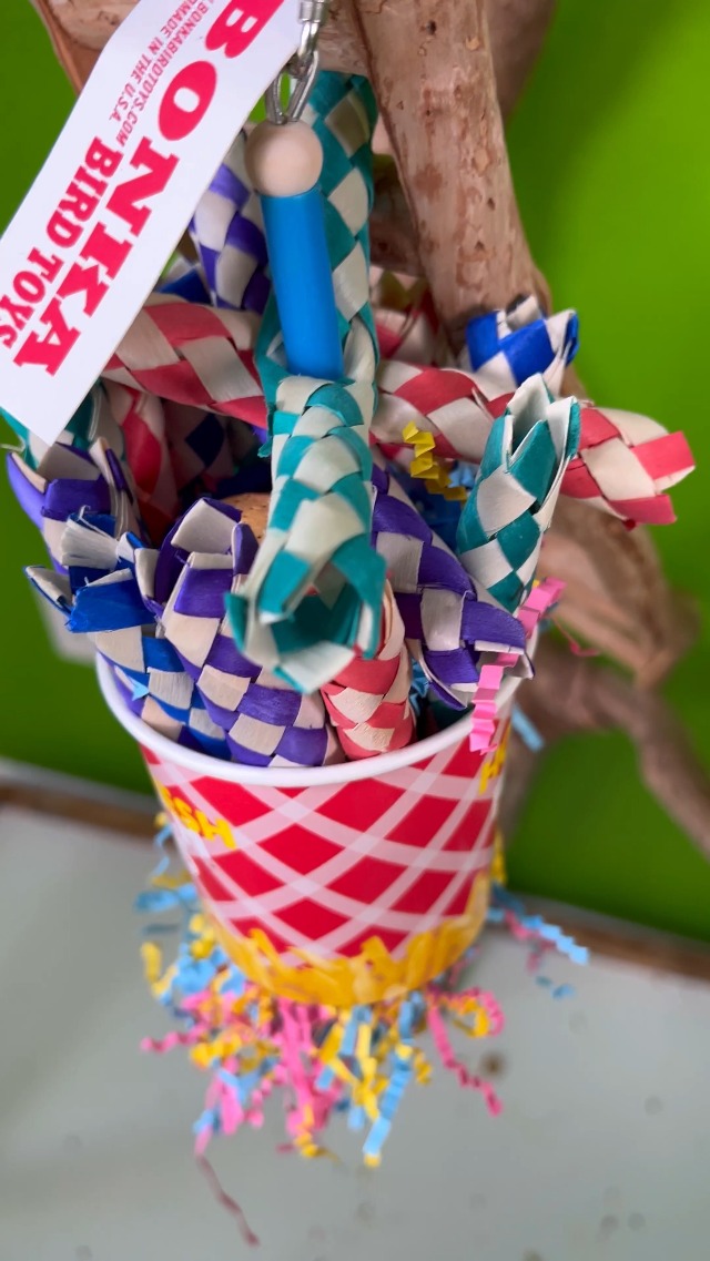 Bonka Bird Toys 2306 Französische Pommes Frites – Futterspielzeug Für Vögel Mit Bambus-Fallen, Für Nymphensittiche & Mehr