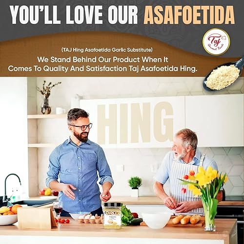 Miniatura 6 de TAJ Hing Asafetida Asafoetida - Sustituto de ajo  Sin OMG sin sal  375 onzas