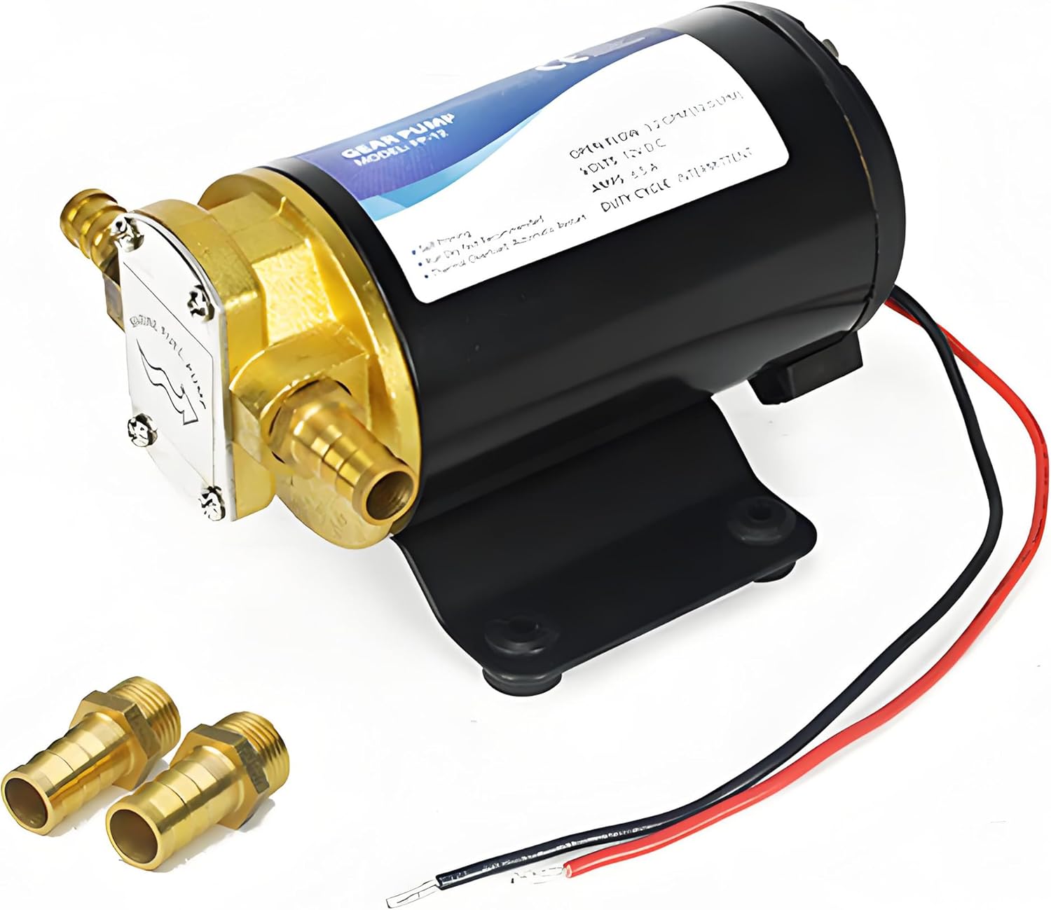 12V Oil Transfer Pump, 3.2GPM Gear Oil Pump, Lubricant Diesel Engine Scavenge Oil Extractor Pump, Electric Portable Oil Suction Pump Self Priming for Marine Machinery Oil Change