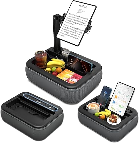 V-Hold - Soporte de almohada para tableta, soporte de almohada Kindle con cuenco para aperitivos, soporte para tablet para regazo en la cama para