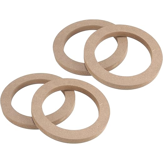 Unifizz 4Pcs Car 5 Universal Wooden Car Speaker Subwoofer Mo