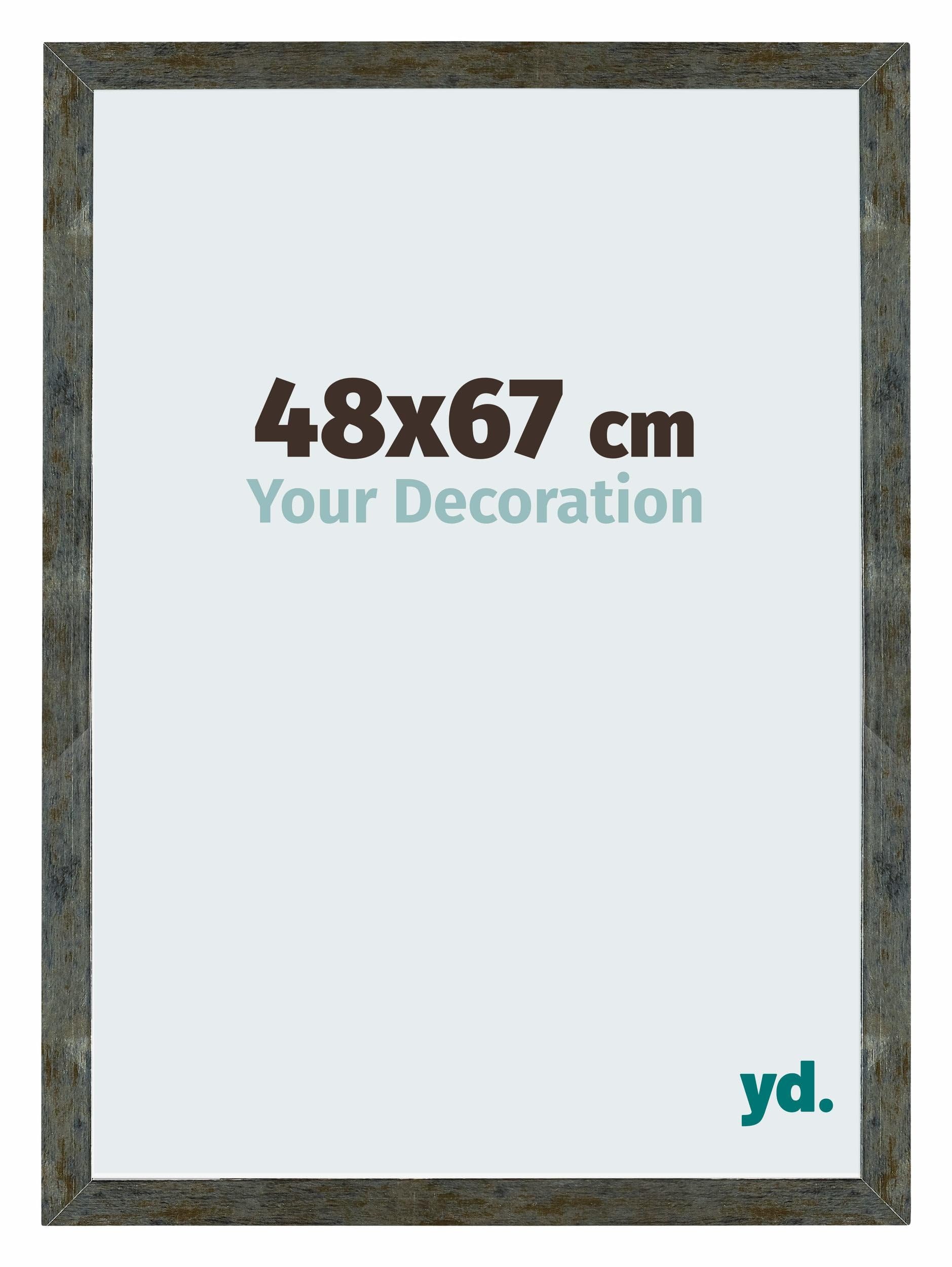 Your Decoration - Puzzle frame 48x67 - Blue Gold Melange - Puzzle frame 500-1000 Pieces - MDF Photoframe - Mura