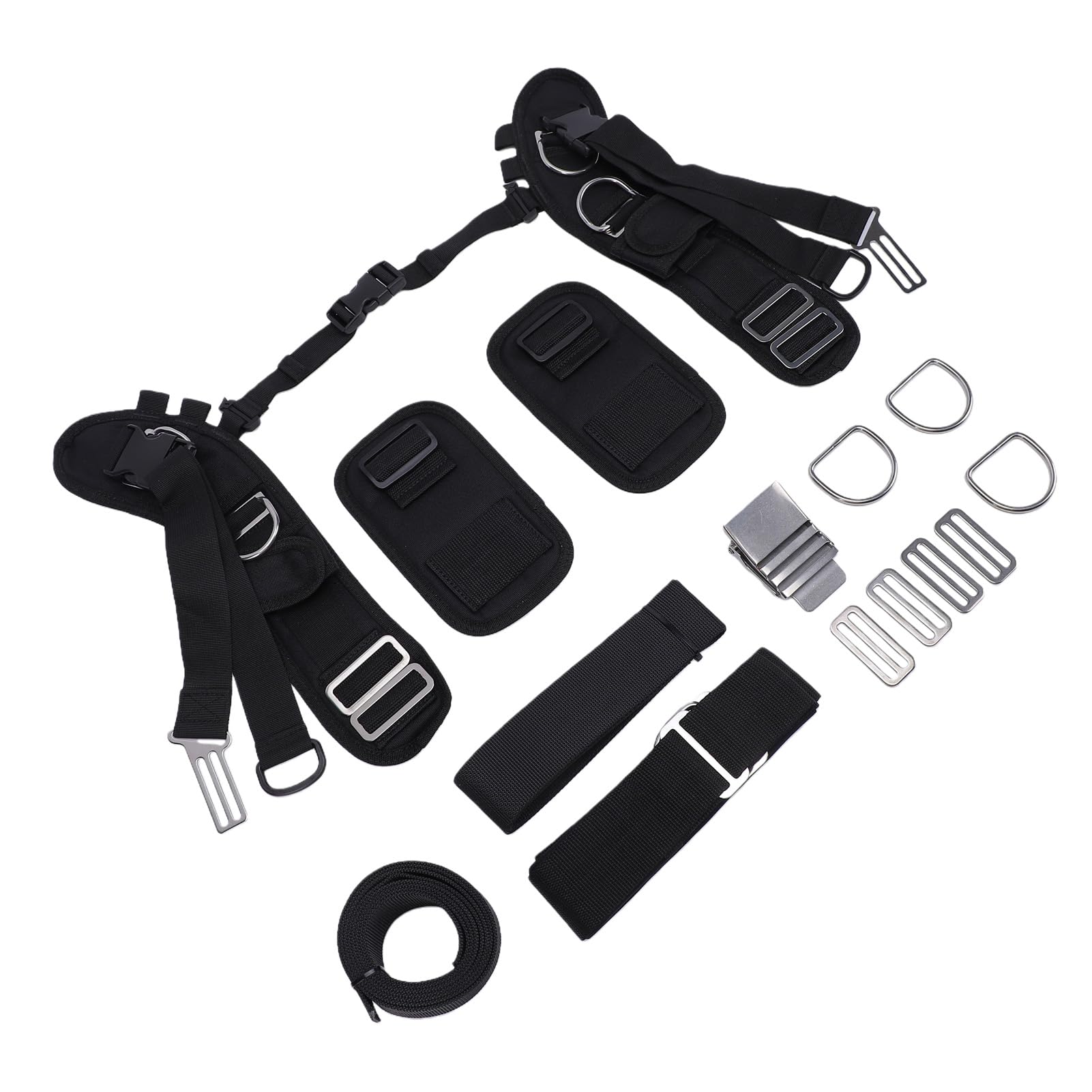 Equipo de Buceo con Placa Trasera y Arnés, Correas Ajustables para Buceo