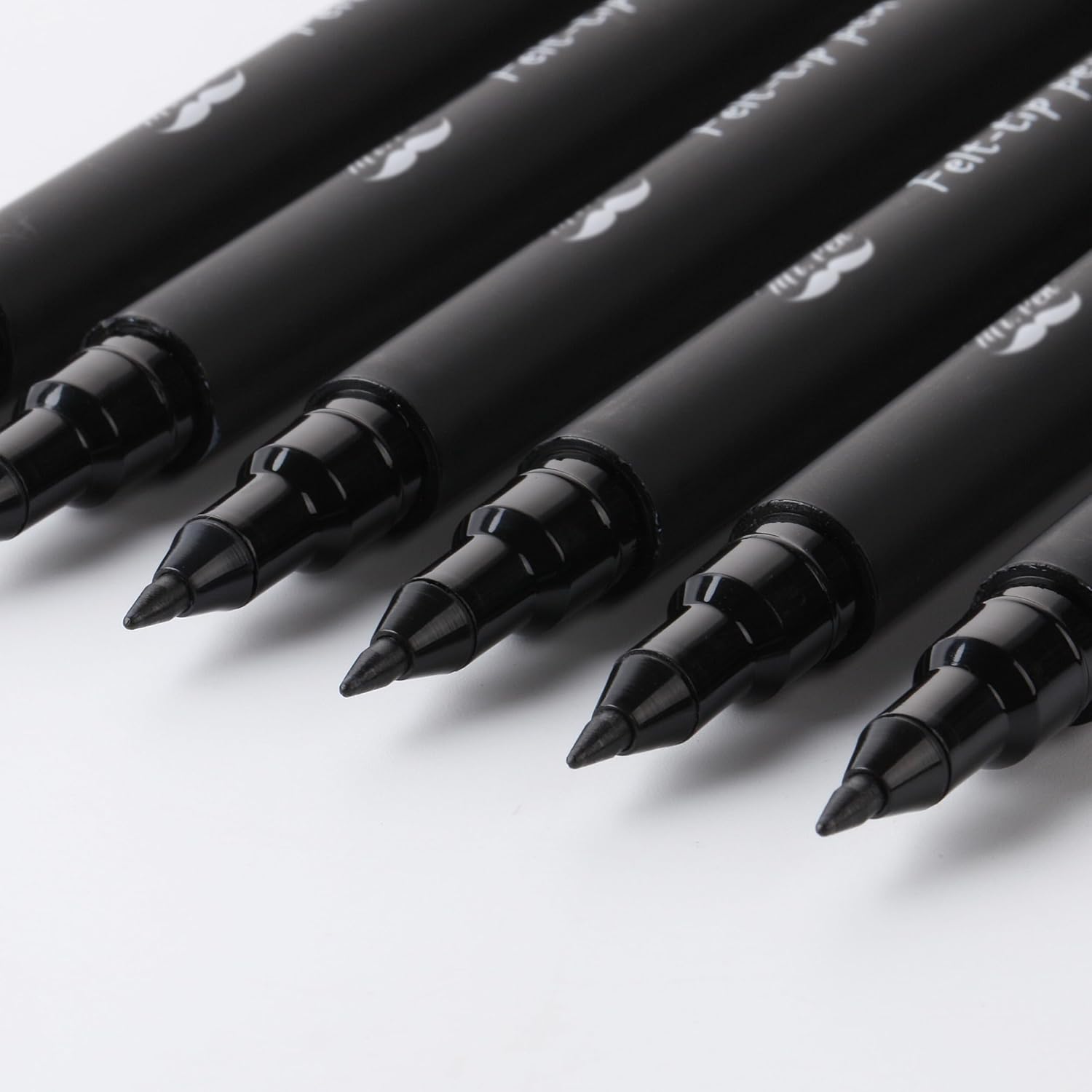 Mr. Pen- Black Felt Tip Pens, Fine Point, 6 Pack, Fast Drying, No Smear image 3