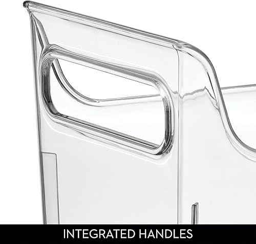 Miniatura 5 de iDesign - Organizador de condimentos para refrigerador, cubos organizadores de plástico con asas, juego de 2, transparente