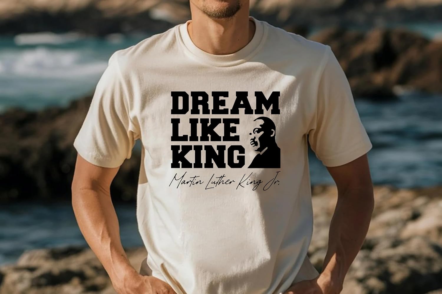 Dream Like Martin Women's T-Shirt, MLK Inspirational Quote - Image 3