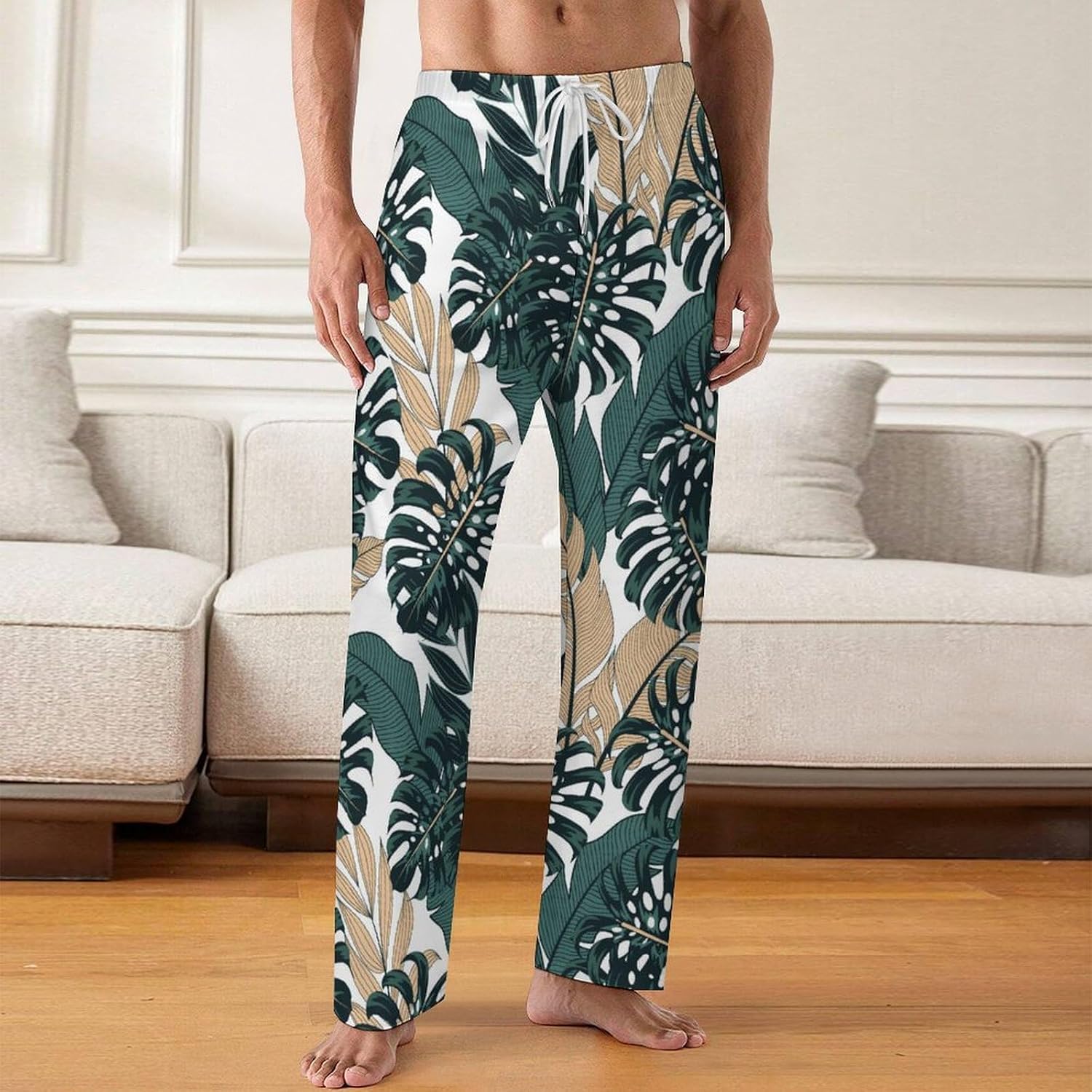 Tropical Plants Pajama Pants Men's Classic Simple Travel Party Event Pants