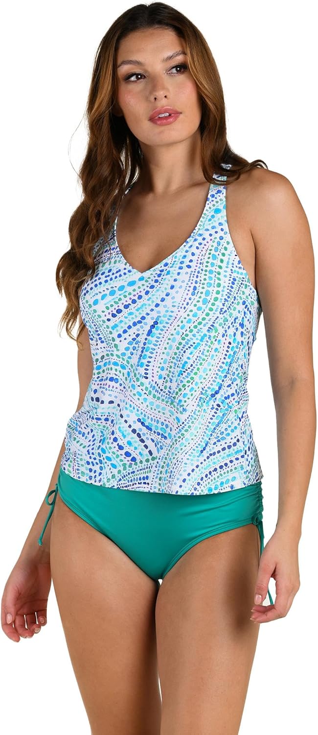 24th & Ocean Womens Scoop Neck Tankini Swimsuit Top