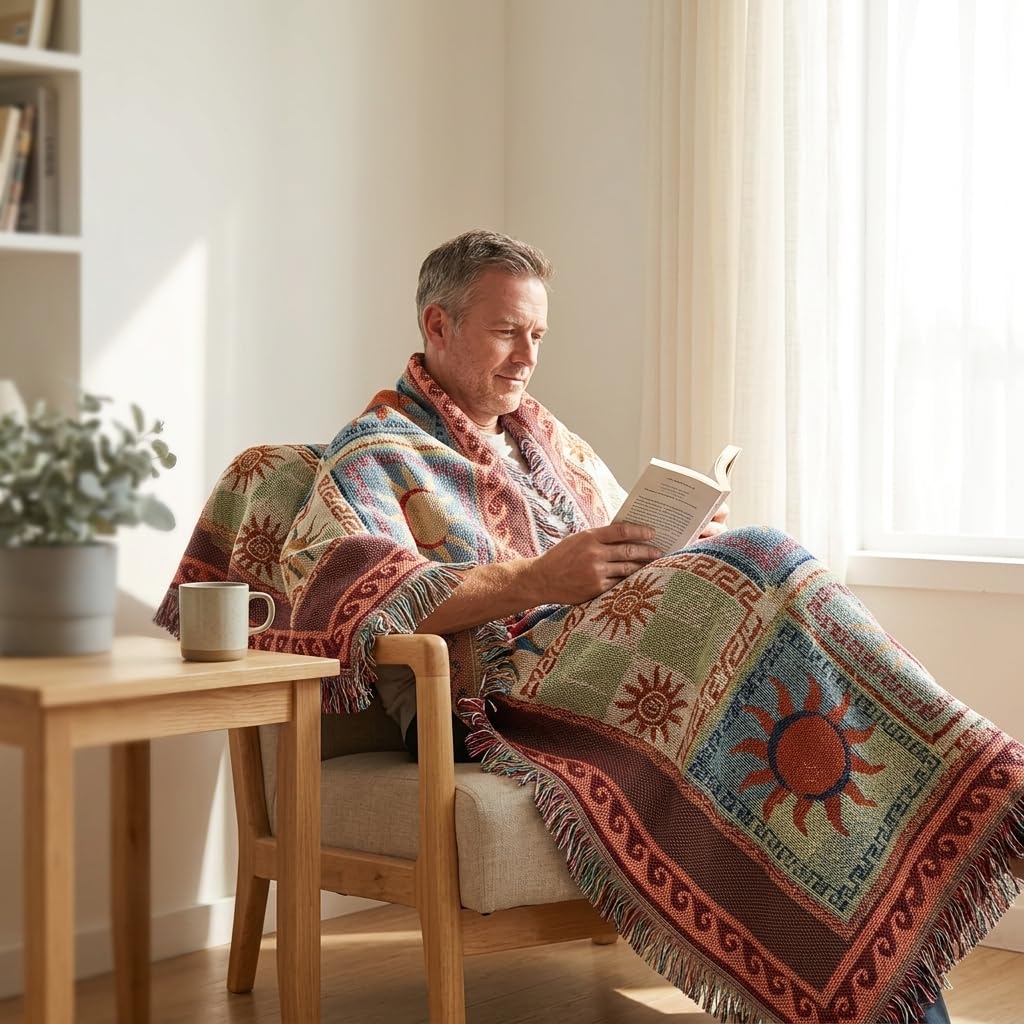 Coperta Multifunzionale in Pile Morbido E Leggero per Divano Letto Campeggio Regalo Casa Decorazione Interni