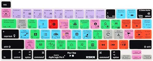 Miniatura 1 de XSKN Logic Pro X English QWERTY Layout - Funda de teclado de silicona para MacBook Pro 2019 de 16 pulgadas A2141 2020 nueva MacBook Pro de 13.3