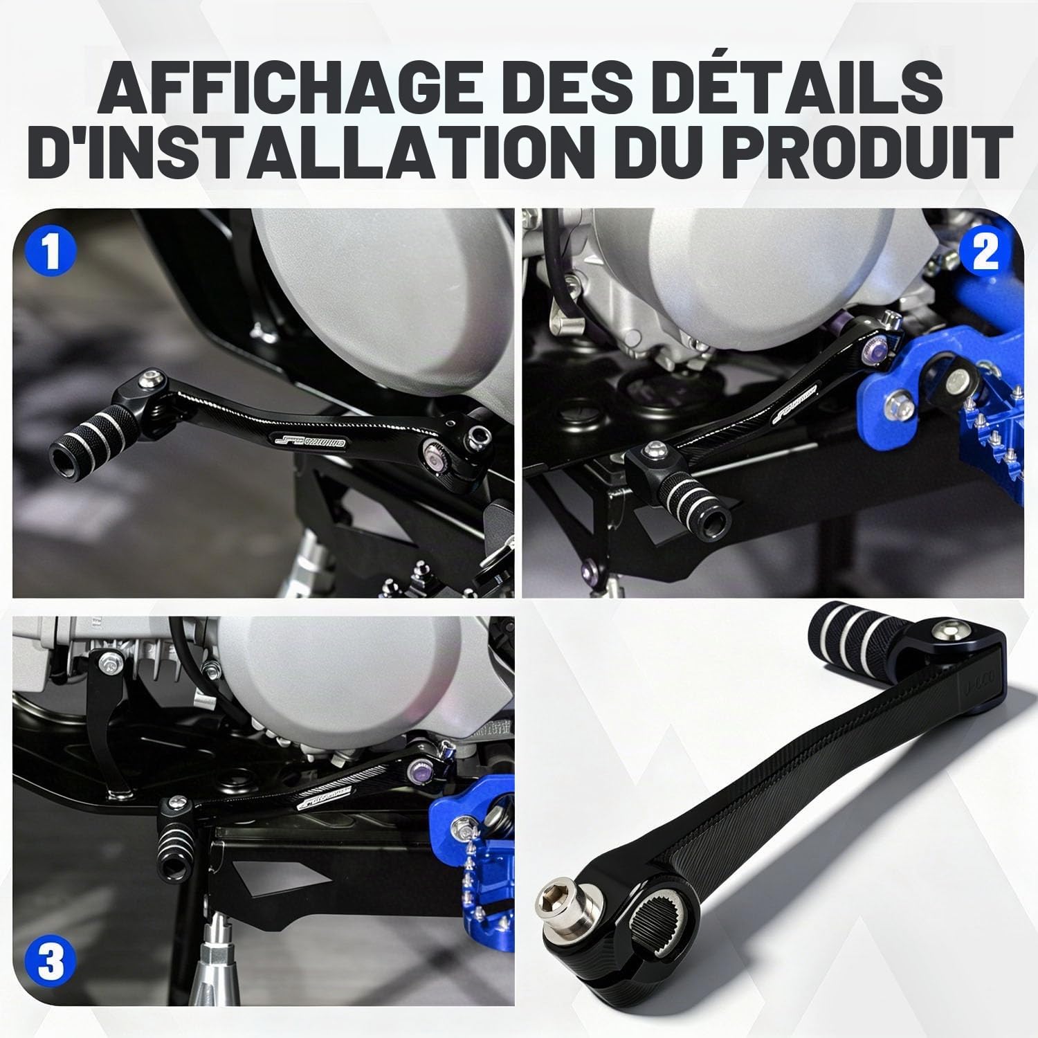 Levier de Vitesse de Moto,Levier de Vitesse Pliable en Aluminium CNC-Noir | pour Dirt Pit Bike 50cc-125cc XR50 CRF50 XR70 CRF70 XR110 CRF110