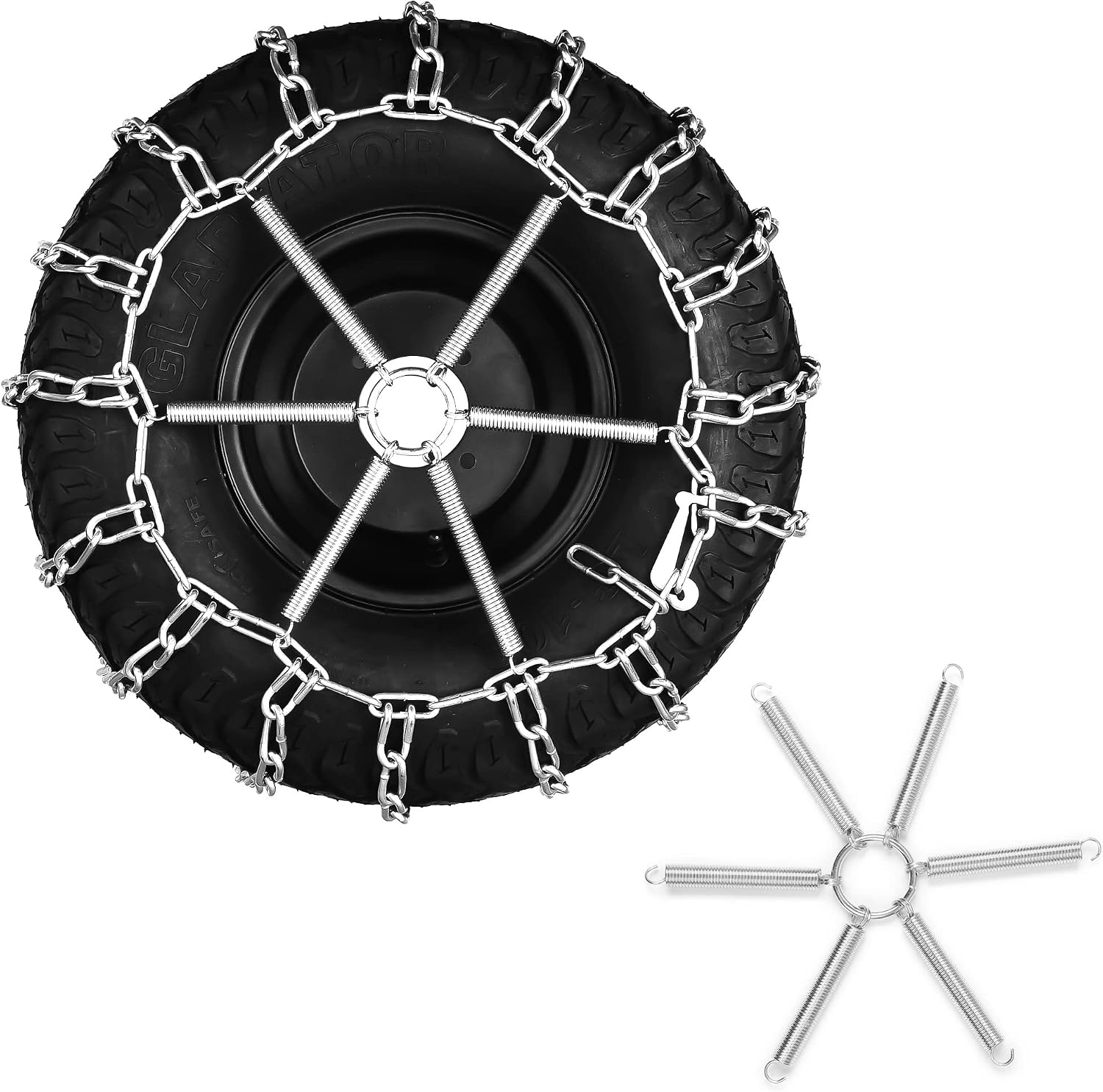 1 Pair Snow Chain Tensioners, 18x8.5-8, 20x8-8,20x10-8, 20x10-10