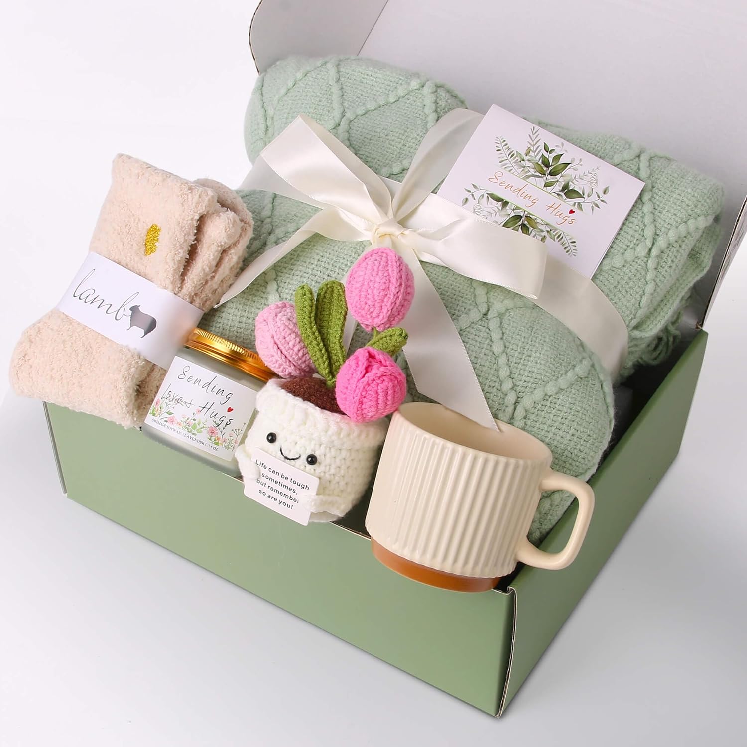 Valentines Day Gifts for Her Wife Mom Friend Sister Girlfriend, Birthday Gifts Baskets for Women Self Care Gift for Women, Get Well Soon Gift Baskets Thinking of You Relaxation Stress Care Package - Image 9