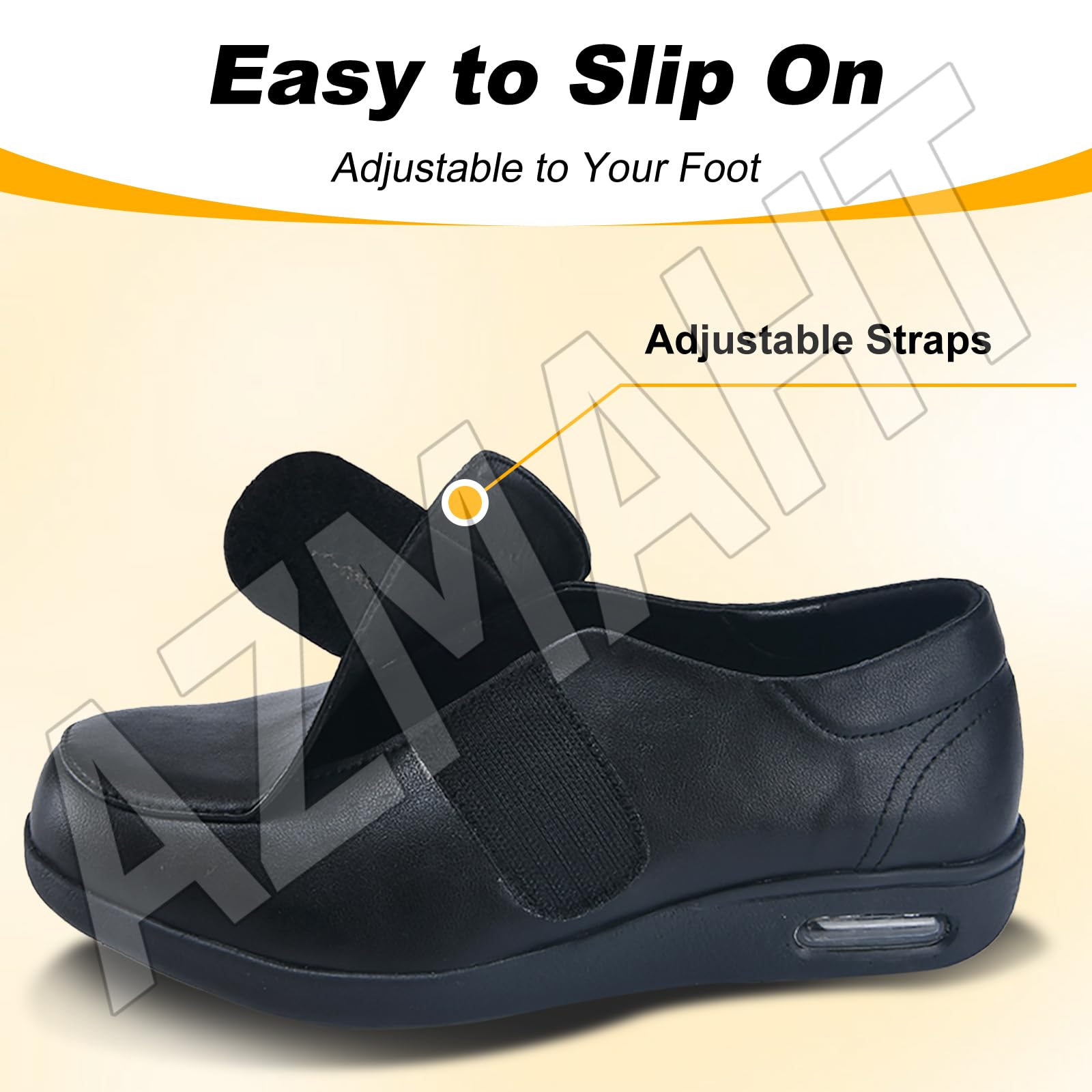 Zapatos Diabéticos para Extra Ancha Piel Comodos y Ortopédicos para Caminar Zapatillas Running Ortopedia Amortiguación Dinámica para Deporte y Salud Podal,Negro,41 EU
