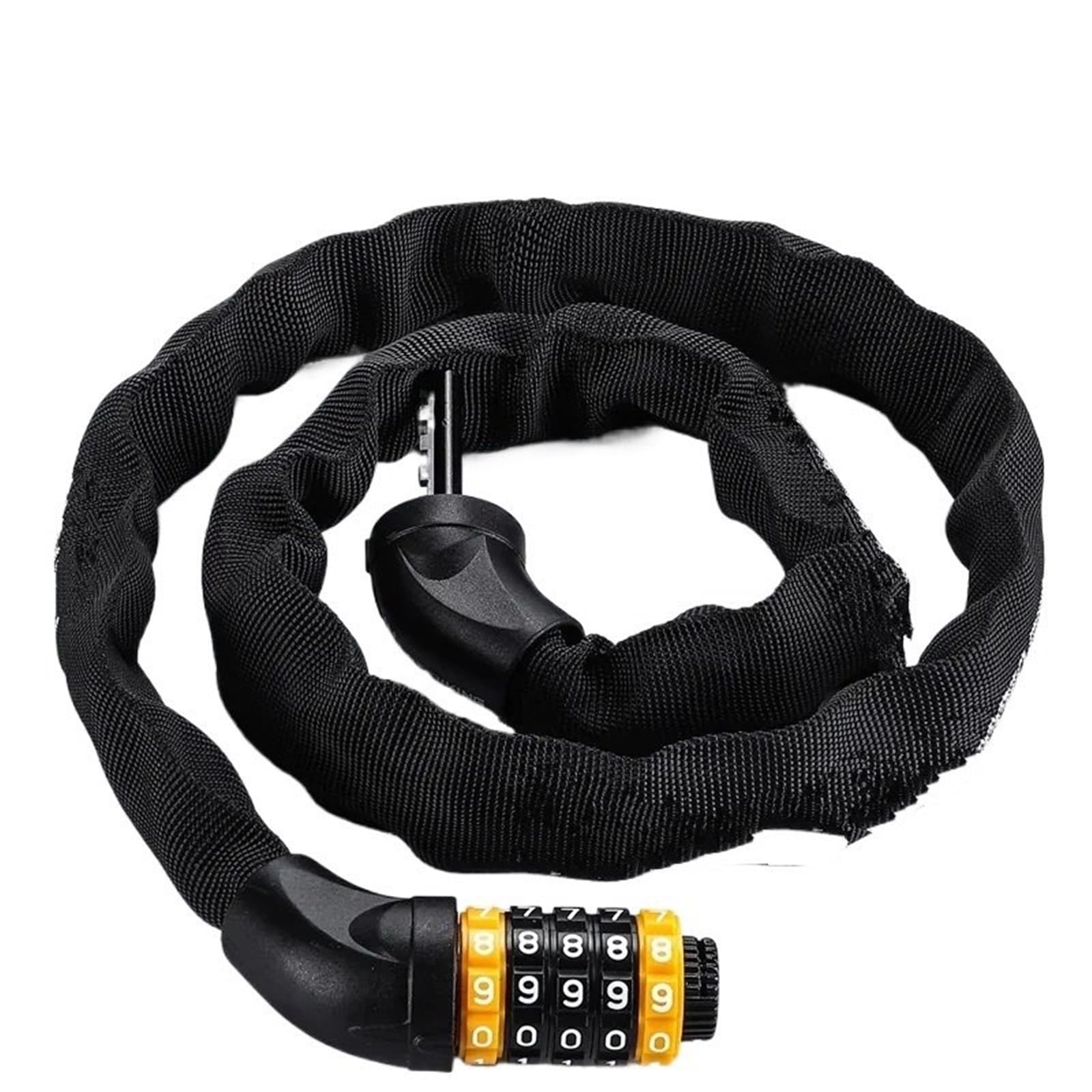 Arupmn 120Cm Chain Lock 65-150Cm Multi-Length Bike Chain Lock 5 Digit Code Combination Anti-Theft Bicycle Motorcycle Motorcycle Handlebar Lock(120Cm)