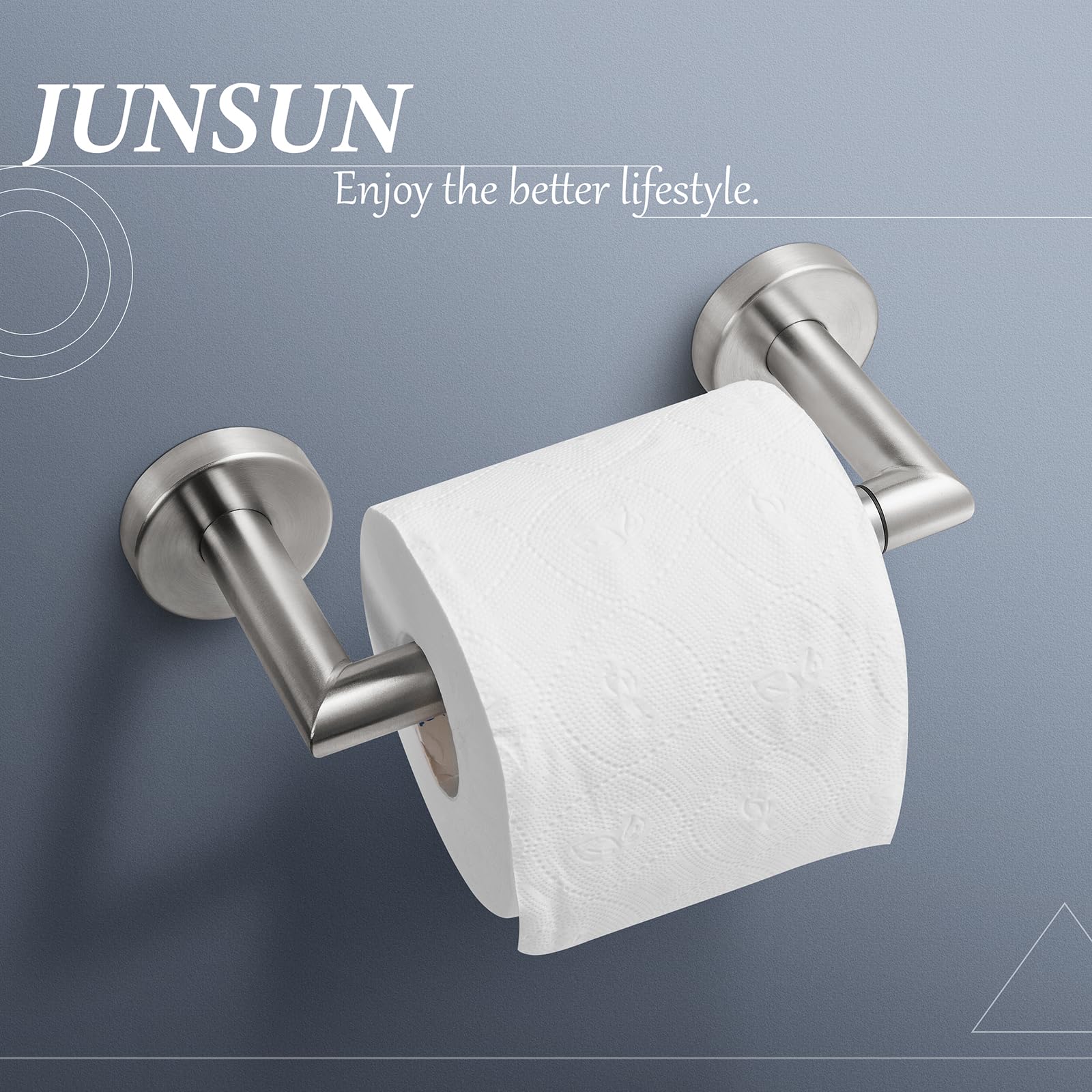 Portarrollos de papel higiénico giratorio de níquel cepillado, soporte de papel higiénico cepillado de acero inoxidable moderno soporte de papel higiénico para baño, soporte para rollo de papel 5