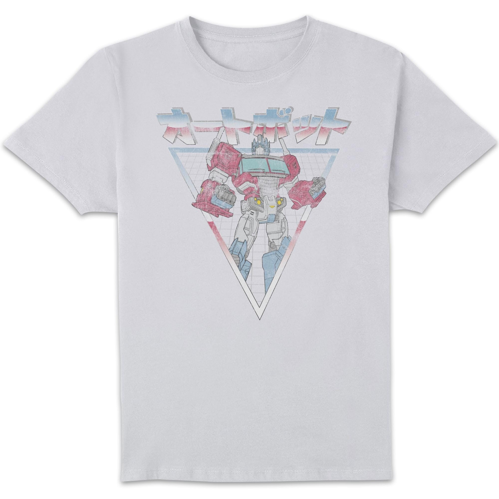 Zavvi Unisex Multi Transformers Optimus Prime Retro Japanese T-Shirt - White M