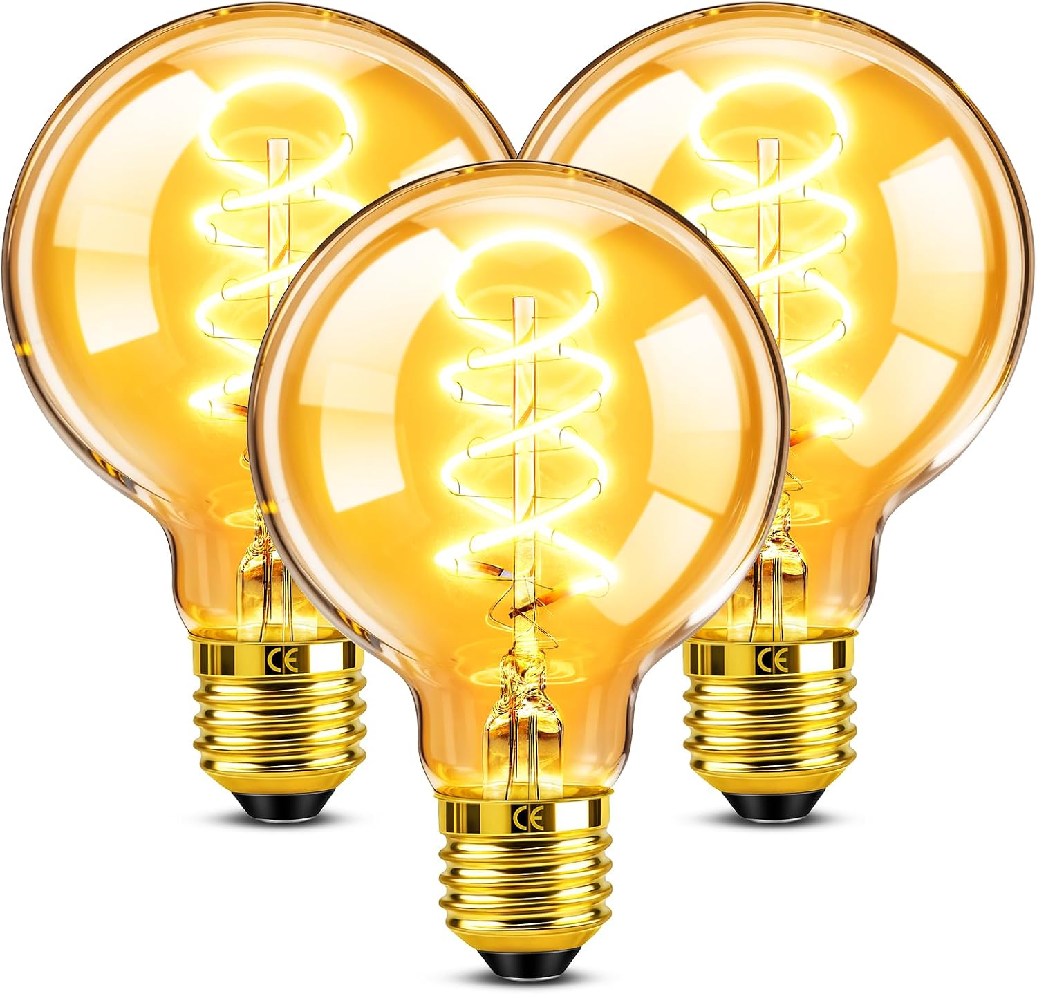 Lampadine LED E27 Edison Vintage 4W, 3 pz