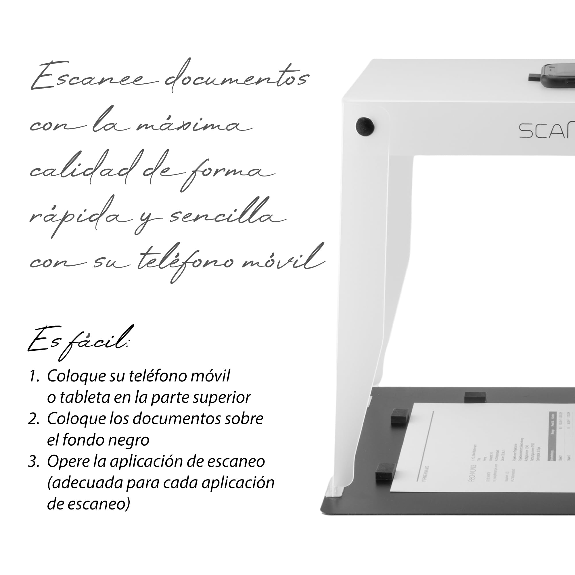 Pro Caja de escaneo Plegable Soporte para escáner de móvil