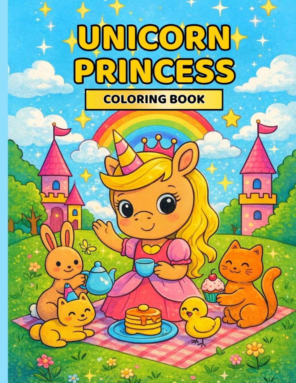 Unicorn Princess Coloring Book: Coloring Adventures with Unicorn Princess and Her Friends