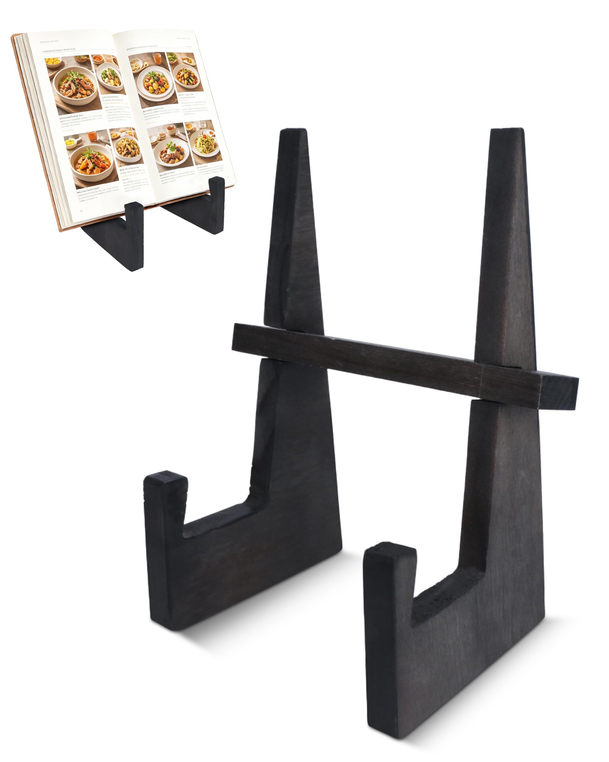 Cookbook Stand - Walnut Kitchen Holder -1