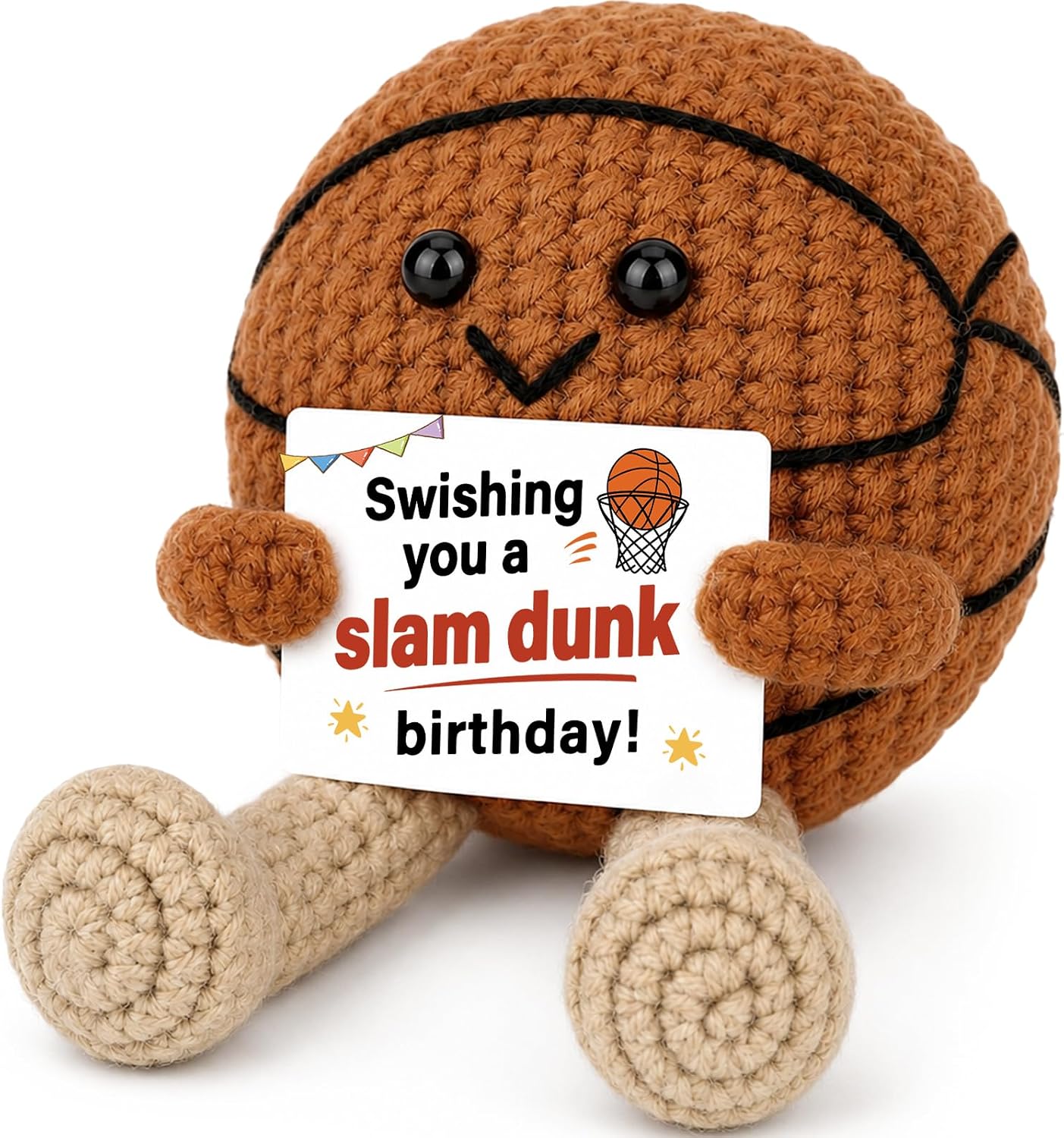 Birthday Gifts for Him, Funny Slam Dunk Crochet Basketball Gifts for Men,
