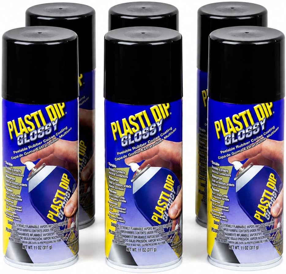 Glossy Black, 11 oz Aerosol, Case of 6 - Combines Both Color Coat and Gloss Finish