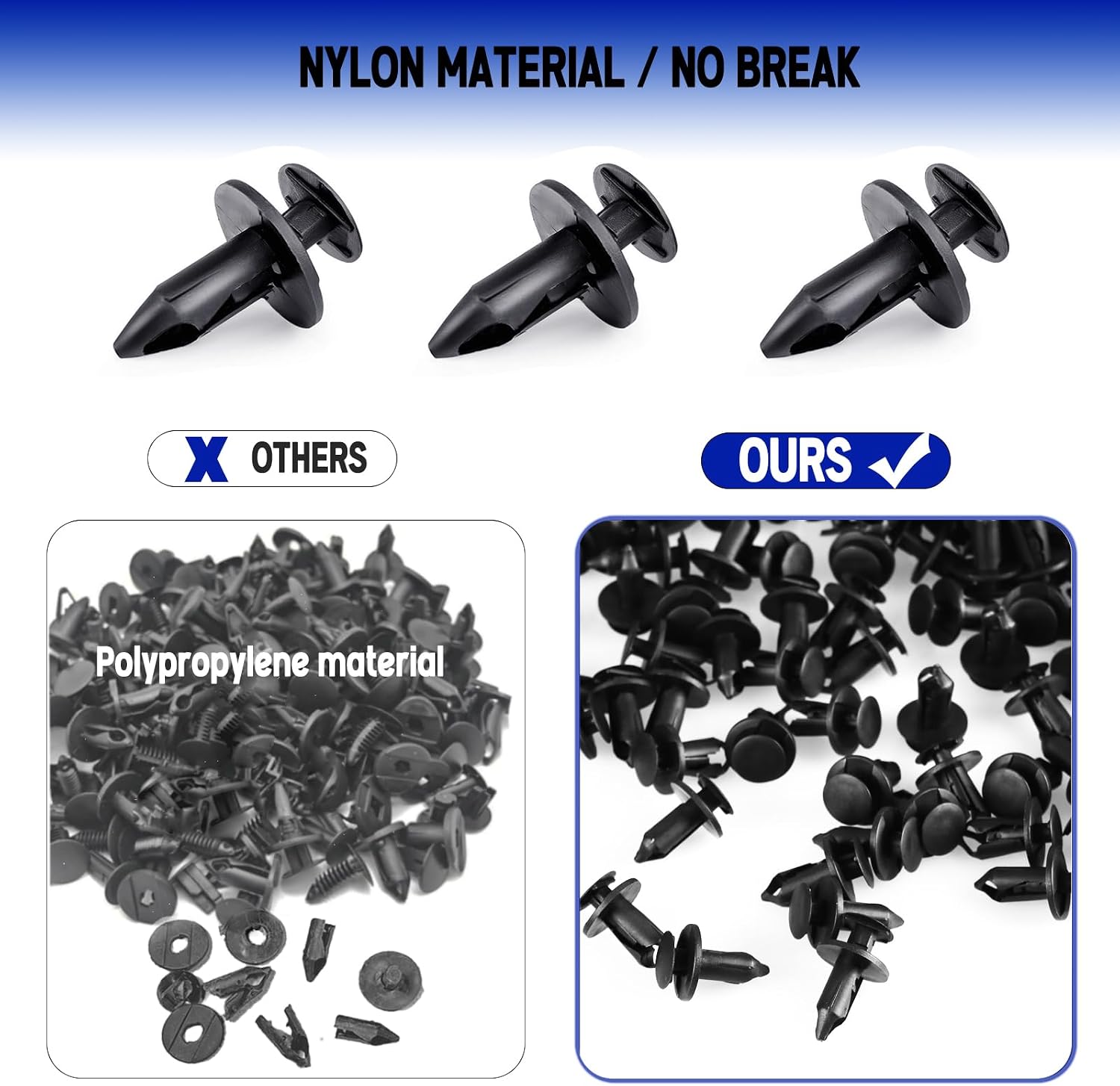 UNIGT 120PCS Grill Push Pins Clips Fastener for Jeep Wrangler JK JL 6503598