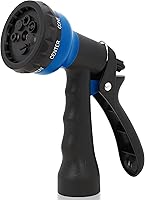 NEXCOVER 7-Pattern Garden Hose Nozzle Sprayer - Leakproof, Ergonomic Non-Slip Grip for Plants, Car Wash, Pets, Lawn - Blue