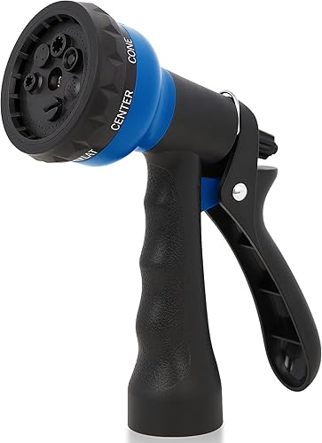 NEXCOVER - Boquilla pulverizadora para manguera de jardín - 7 patrones de riego ajustables para manguera de agua, boquilla de pulverización de
