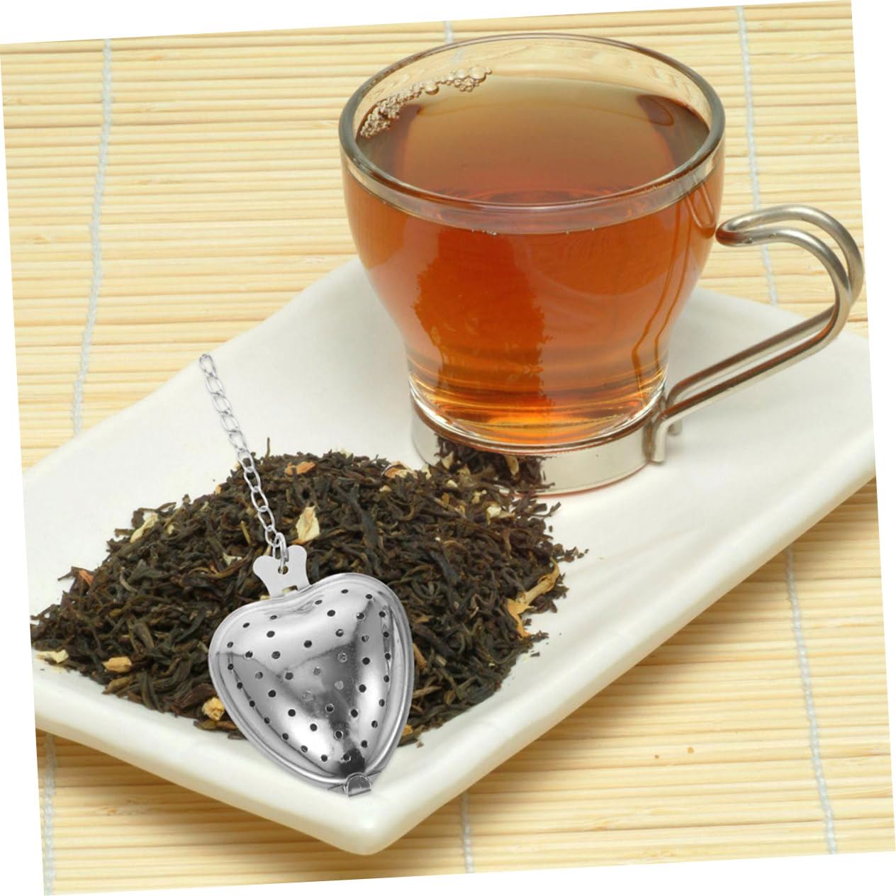 PRETYZOOM 40 Piezas bola de té Infusor de té para tetera colador de filtro de colador Acero inoxidable Plata