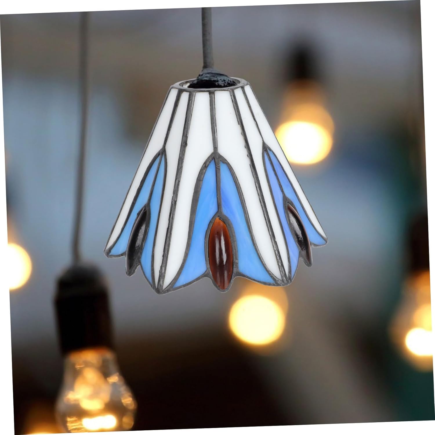 Decorative Glass Lampshade -style Light Cover for Pendant Table and Wall Lamps Easy Installation Craft Accessory for Home