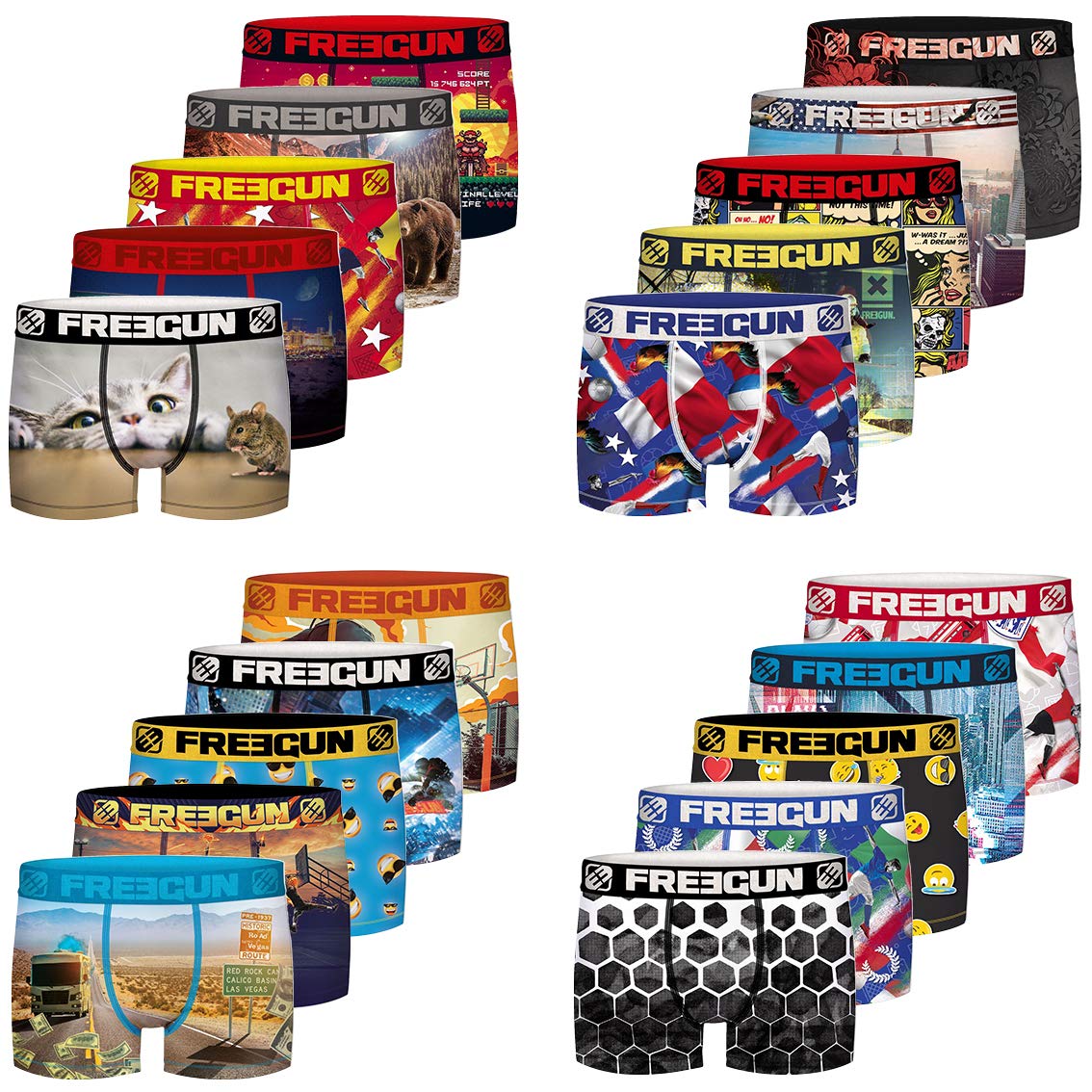 FREEGUN Bielizna Chłopcy Freegun Surprise Pack Fg/3/Bmx5/Multilot